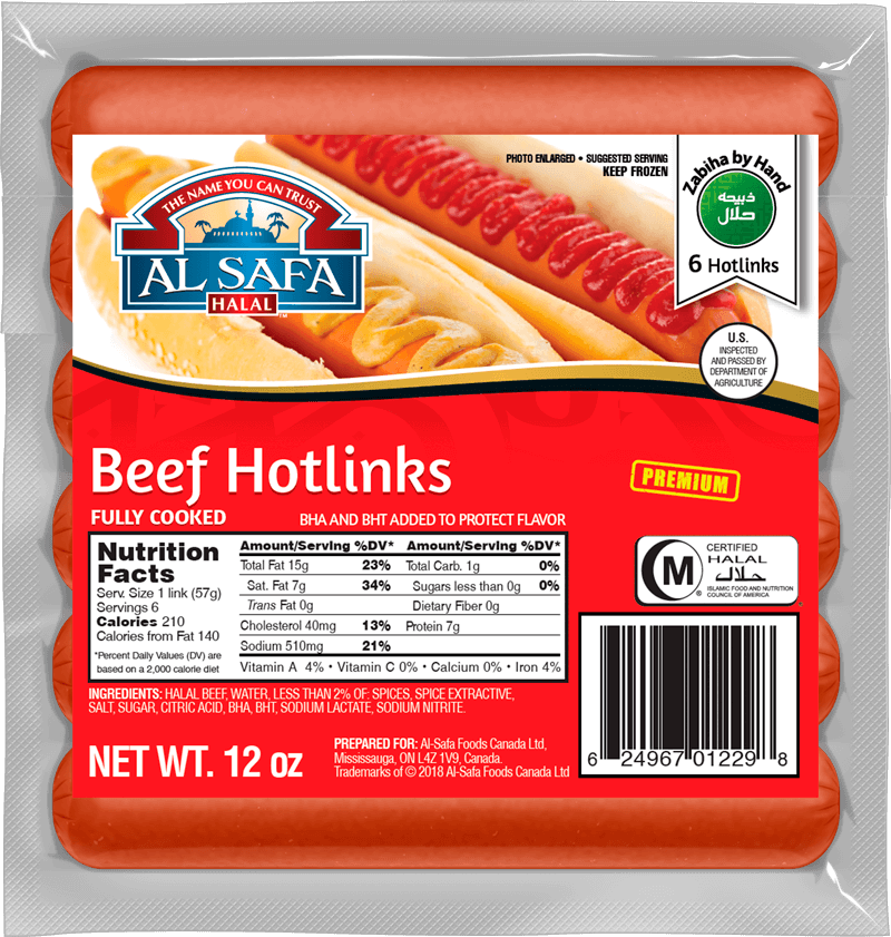 Halal Turkey Hot Dogs  Turkey Hotdogs - Al Safa Halal